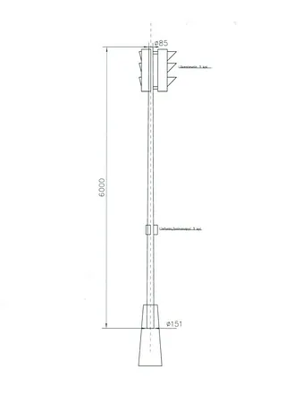 Eftergivelige trafikfyr mast