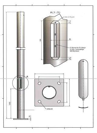 cylindriske master Ø 102 mm