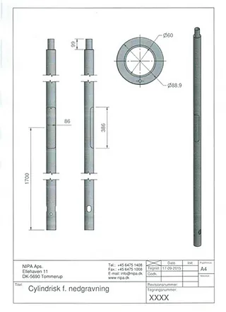 cylindriske master Ø89mm